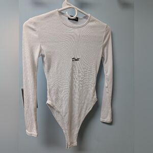 PrettyLittleThing White Long Sleeve Bodysuit